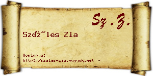 Széles Zia névjegykártya